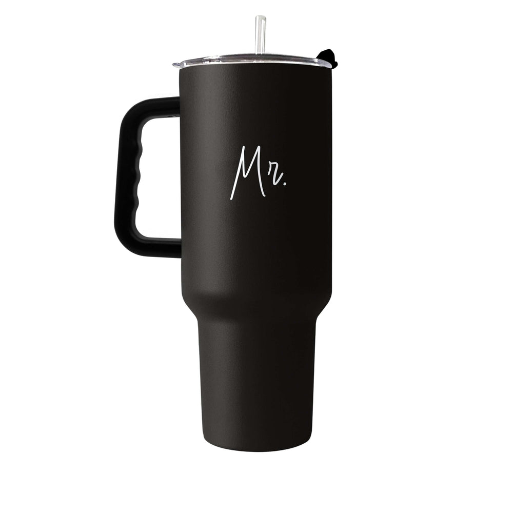Wedding Collection Script Mr. 40oz Powder Coat Tumbler - Logo Brands - Flyclothing LLC