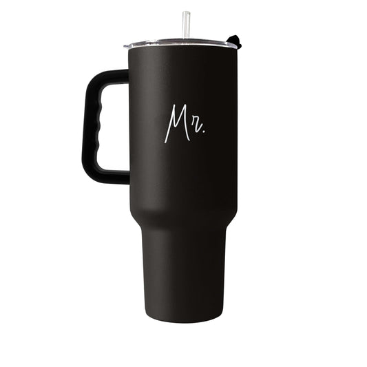 Wedding Collection Script Mr. 40oz Powder Coat Tumbler - Logo Brands - Flyclothing LLC