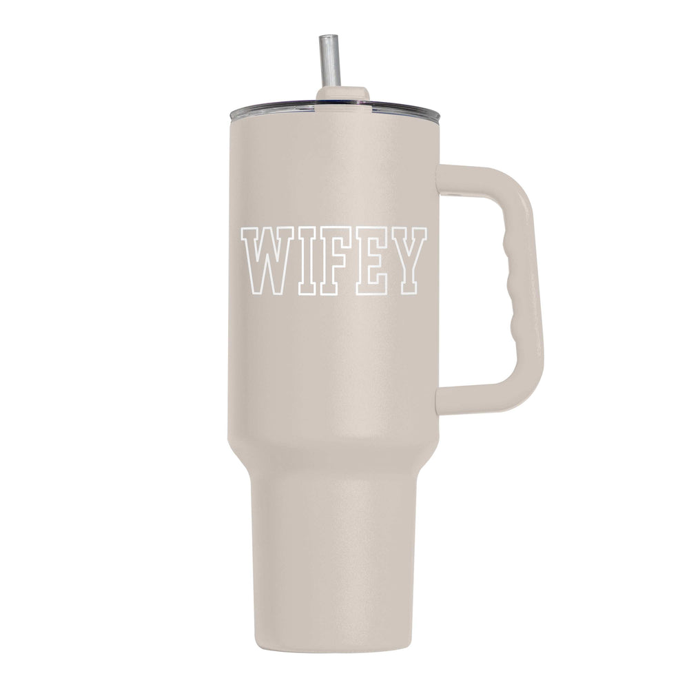 Wedding Collection Bubble Wifey 40oz Powder Coat Tumbler - Logo Brands - Flyclothing LLC