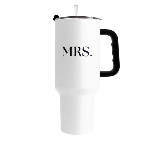 Wedding Collection Standard Font Mrs.40oz Powder Coat Tumbler - Logo Brands - Flyclothing LLC