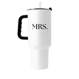 Wedding Collection Standard Font Mrs.40oz Powder Coat Tumbler - Logo Brands - Flyclothing LLC