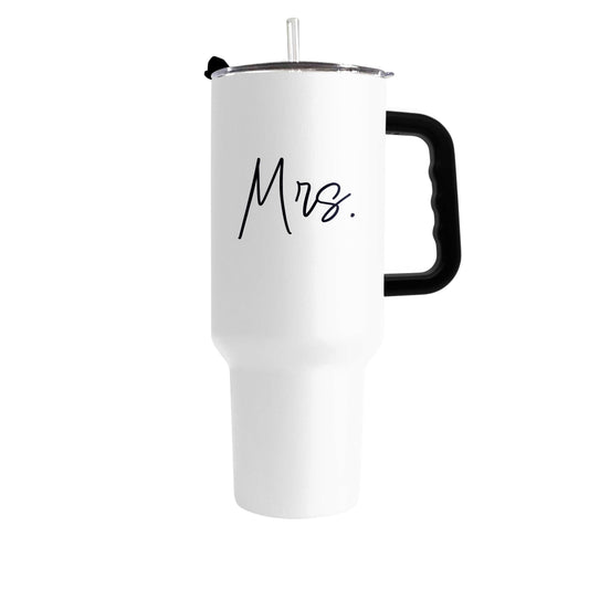 Wedding Collection Script Mrs. 40oz Powder Coat Tumbler - Logo Brands - Flyclothing LLC