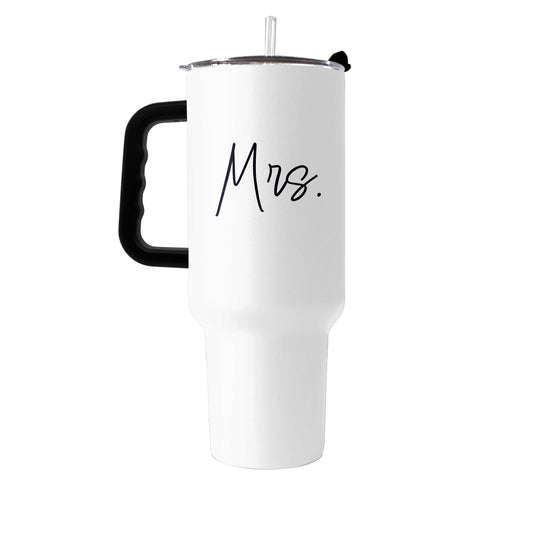 Wedding Collection Script Mrs. 40oz Powder Coat Tumbler - Logo Brands - Flyclothing LLC