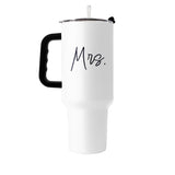 Wedding Collection Script Mrs. 40oz Powder Coat Tumbler - Logo Brands - Flyclothing LLC