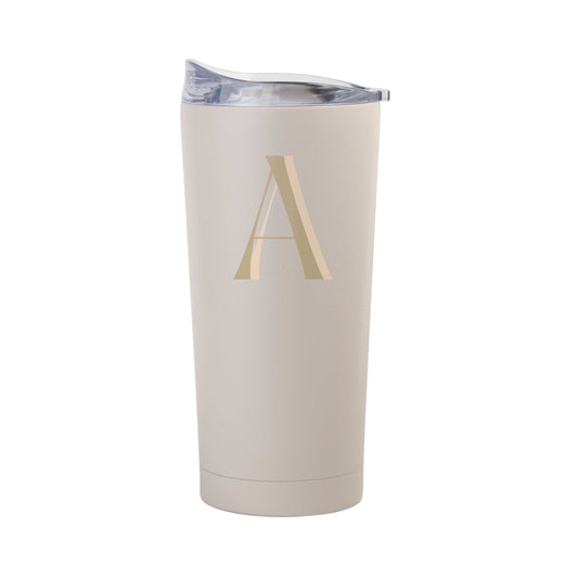 Bachelorette Sand 20oz Letter A Powder Coat Tumbler - Logo Brands - Flyclothing LLC
