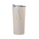 Bachelorette Sand 20oz Letter A Powder Coat Tumbler - Logo Brands - Flyclothing LLC