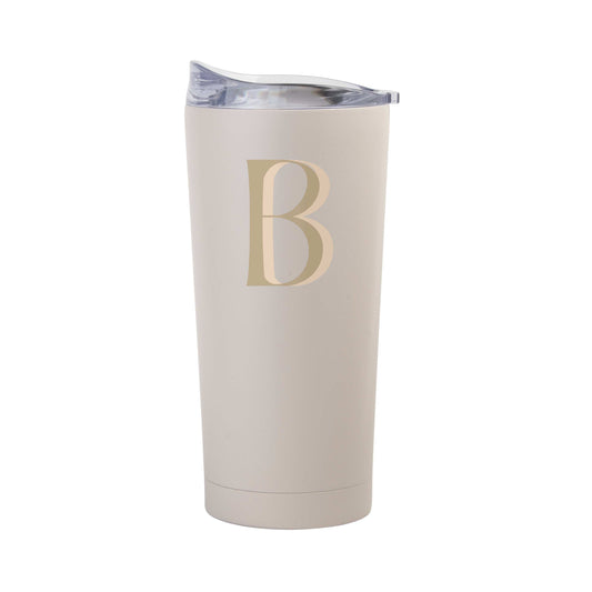 Bachelorette Sand 20oz Letter B Powder Coat Tumbler - Logo Brands - Flyclothing LLC