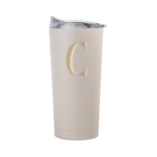 Bachelorette Sand 20oz Letter C Powder Coat Tumbler - Logo Brands - Flyclothing LLC