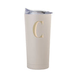 Bachelorette Sand 20oz Letter C Powder Coat Tumbler - Logo Brands - Flyclothing LLC