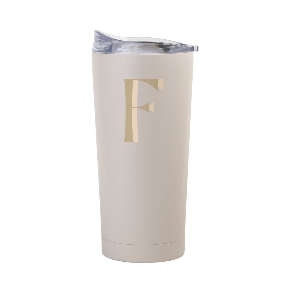 Bachelorette Sand 20oz Letter F Powder Coat Tumbler - Logo Brands - Flyclothing LLC