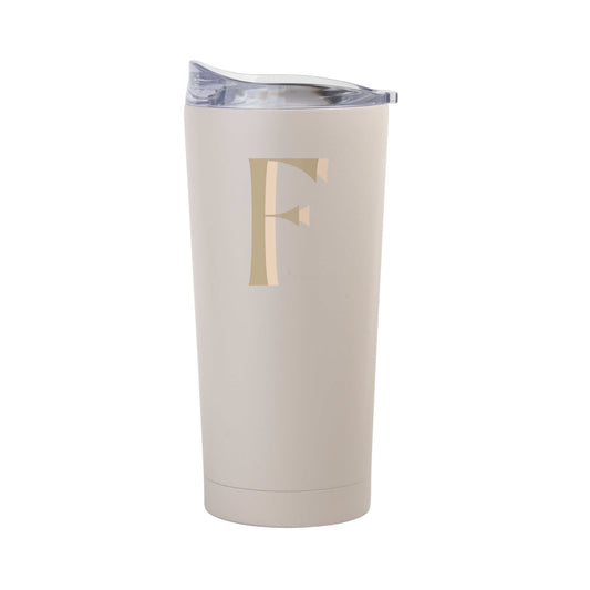 Bachelorette Sand 20oz Letter F Powder Coat Tumbler - Logo Brands - Flyclothing LLC