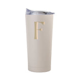 Bachelorette Sand 20oz Letter F Powder Coat Tumbler - Logo Brands - Flyclothing LLC