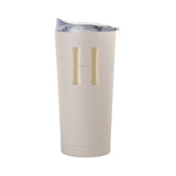 Bachelorette Sand 20oz Letter H Powder Coat Tumbler - Logo Brands - Flyclothing LLC