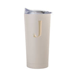 Bachelorette Sand 20oz Letter J Powder Coat Tumbler - Logo Brands - Flyclothing LLC