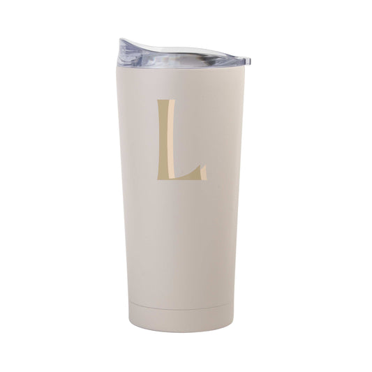 Bachelorette Sand 20oz Letter L Powder Coat Tumbler - Logo Brands - Flyclothing LLC