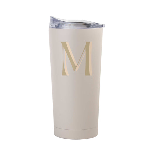 Bachelorette Sand 20oz Letter M Powder Coat Tumbler - Logo Brands - Flyclothing LLC