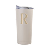 Bachelorette Sand 20oz Letter R Powder Coat Tumbler - Logo Brands - Flyclothing LLC