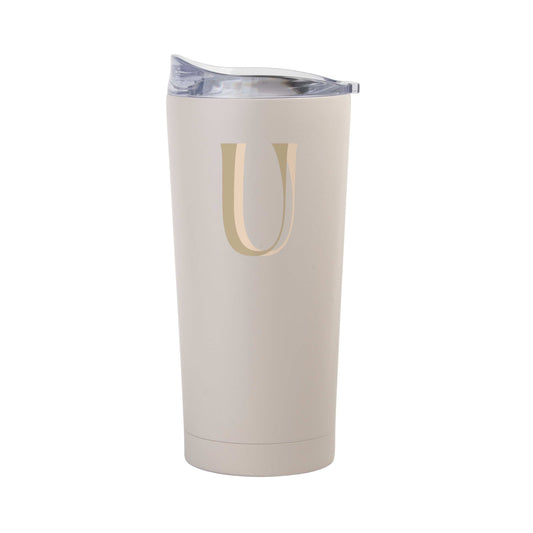 Bachelorette Sand 20oz Letter U Powder Coat Tumbler - Logo Brands - Flyclothing LLC