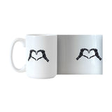 Halloween 15oz Skeloton Heart Hand Sublimated Mug - Logo Brands - Flyclothing LLC