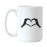 Halloween 15oz Skeloton Heart Hand Sublimated Mug - Logo Brands - Flyclothing LLC