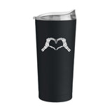 Halloween 20oz Skeloton Heart Hand Powder Coat Tumbler - Logo Brands - Flyclothing LLC