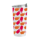 Halloween 20oz Pink and Orange Ghosts Powder Coat Tumbler - Logo Brands - Flyclothing LLC