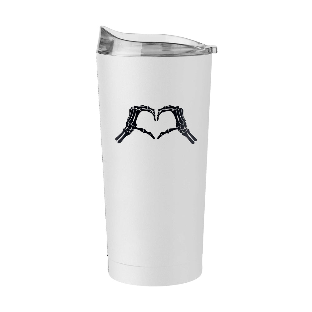 Halloween 20oz Skeloton Heart Hand Powder Coat Tumbler - Logo Brands - Flyclothing LLC