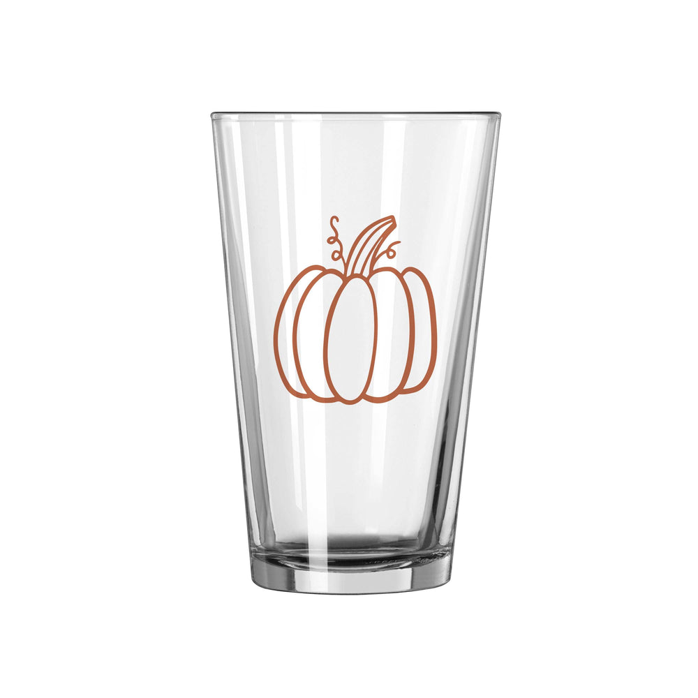 Fall Pumpkin 16oz Pint Glass - Logo Brands - Flyclothing LLC