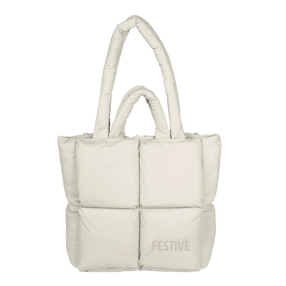 Christmas Festive Puff Tote - Logo Brands - Flyclothing LLC
