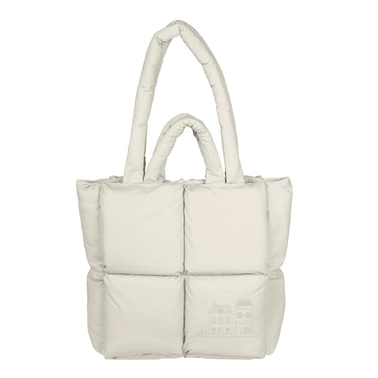 Christmas Village Puff Tote - Logo Brands - Flyclothing LLC