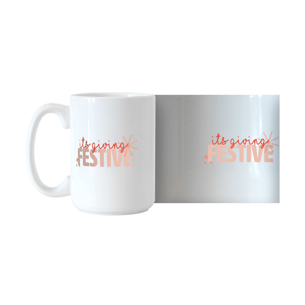 Christmas Festive 15oz Sublimated Mug - Logo Brands - Flyclothing LLC