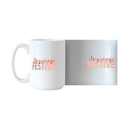 Christmas Festive 15oz Sublimated Mug - Logo Brands - Flyclothing LLC