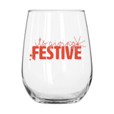 Christmas Festive 16oz Glass Curved Beverage - Logo Brands - Flyclothing LLC