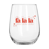 Christmas Falala 16oz Glass Curved Beverage - Logo Brands - Flyclothing LLC