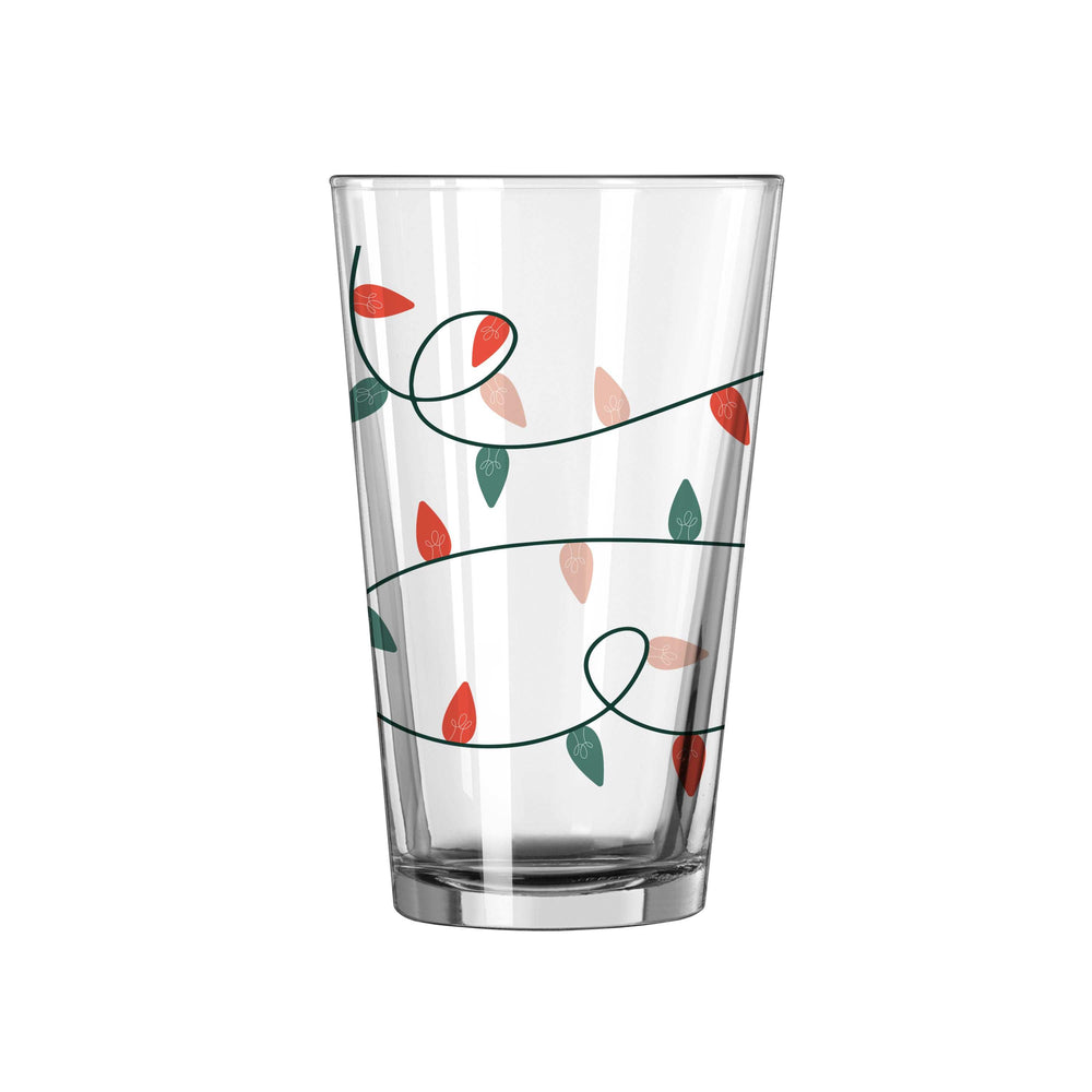 Christmas Merry and Bright 16oz Pint Glass - Logo Brands - Flyclothing LLC