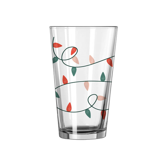 Christmas Merry and Bright 16oz Pint Glass - Logo Brands - Flyclothing LLC