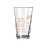 Christmas Village 16oz Pint Glass - Logo Brands - Flyclothing LLC