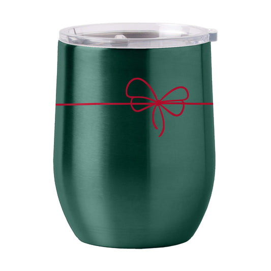 Christmas Ribbon 16oz Stainless Curved Beverage - Logo Brands - Flyclothing LLC