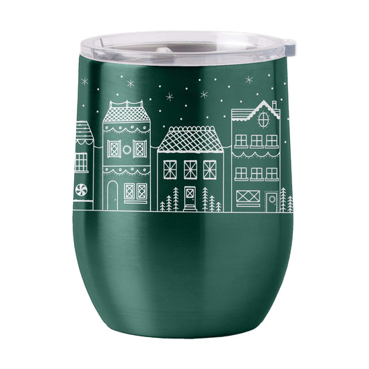 Christmas Village 16oz Stainless Curved Beverage - Logo Brands - Flyclothing LLC
