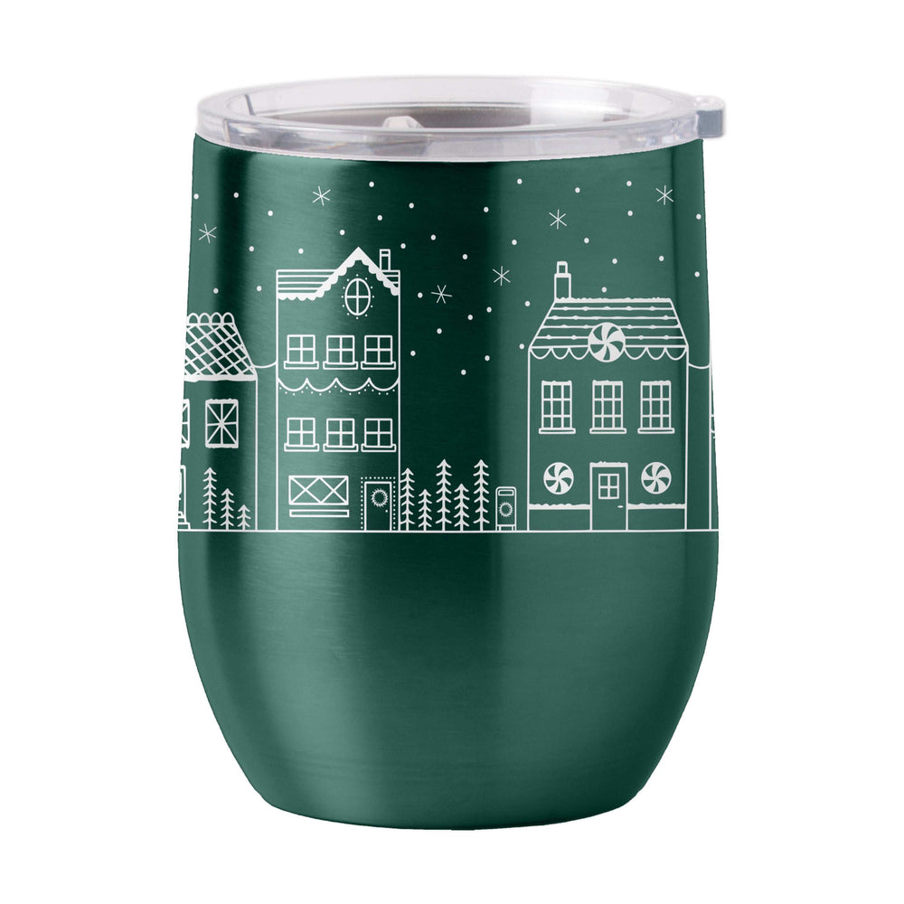 Christmas Village 16oz Stainless Curved Beverage - Logo Brands - Flyclothing LLC