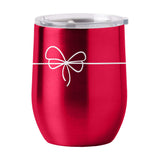 Christmas Ribbon 16oz Stainless Curved Beverage - Logo Brands - Flyclothing LLC