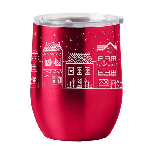 Christmas Village 16oz Stainless Curved Beverage - Logo Brands - Flyclothing LLC