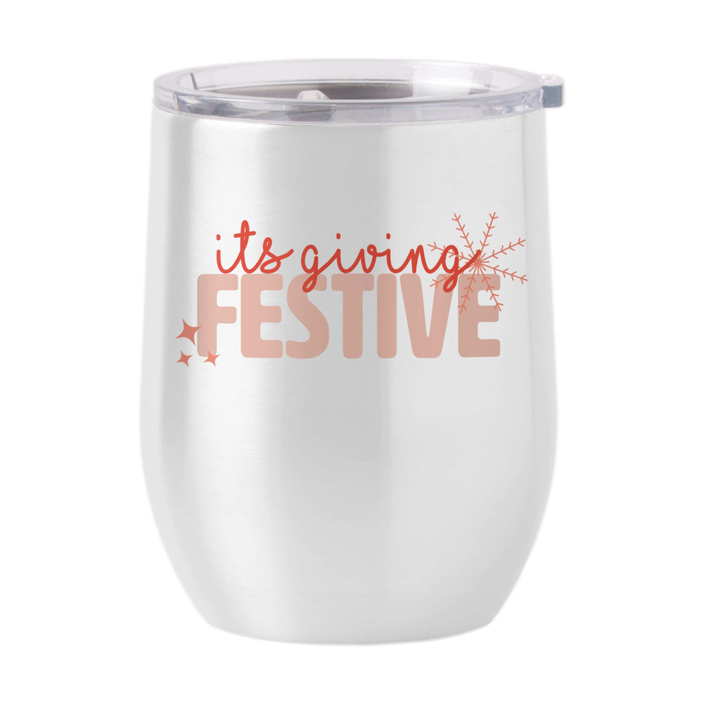 Christmas Festive 16oz Stainless Curved Beverage - Logo Brands - Flyclothing LLC