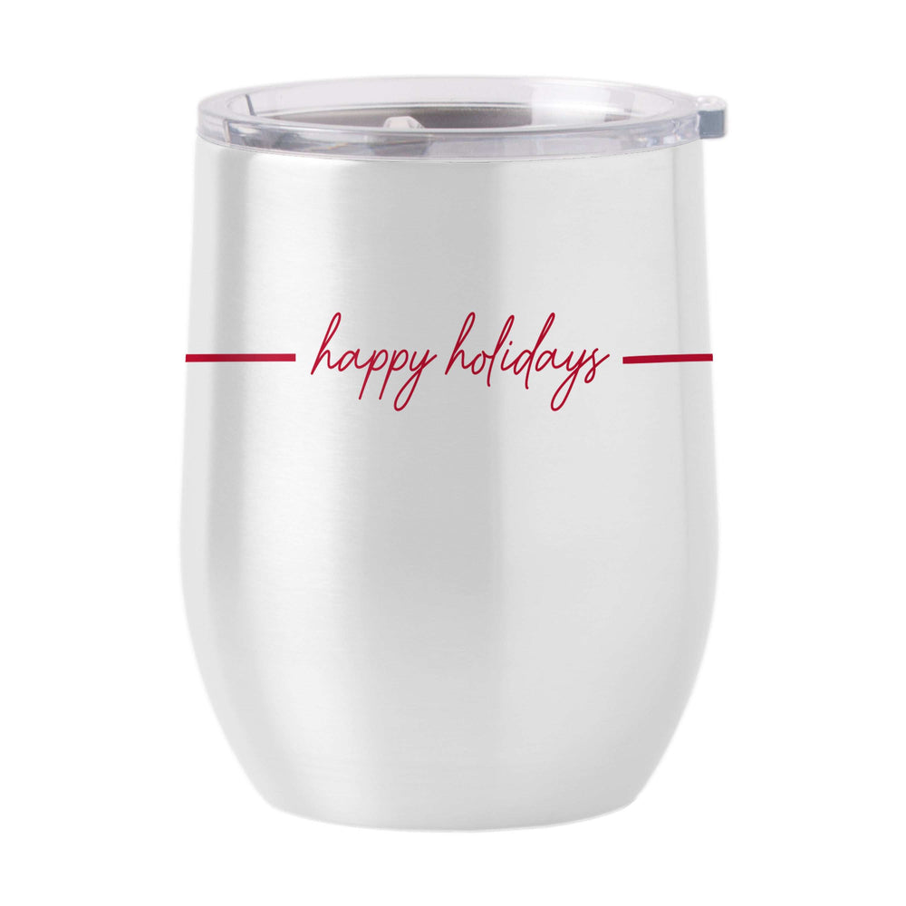 Christmas Ribbon 16oz Stainless Curved Beverage - Logo Brands - Flyclothing LLC
