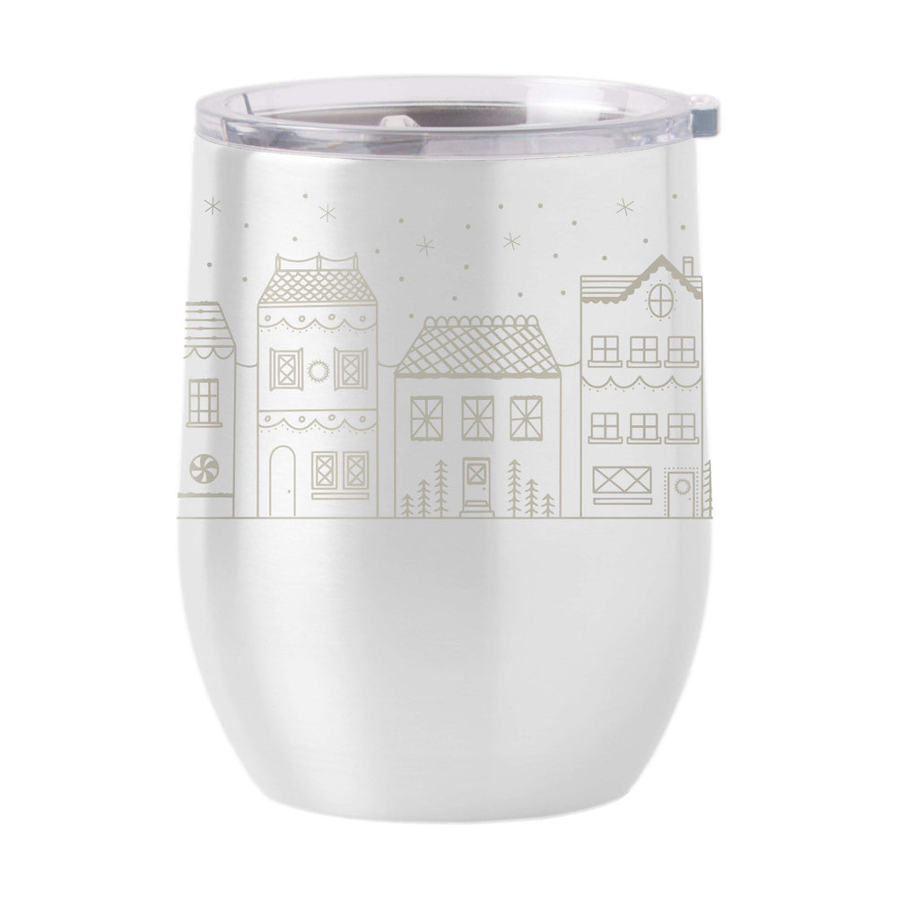 Christmas Village 16oz Stainless Curved Beverage - Logo Brands - Flyclothing LLC
