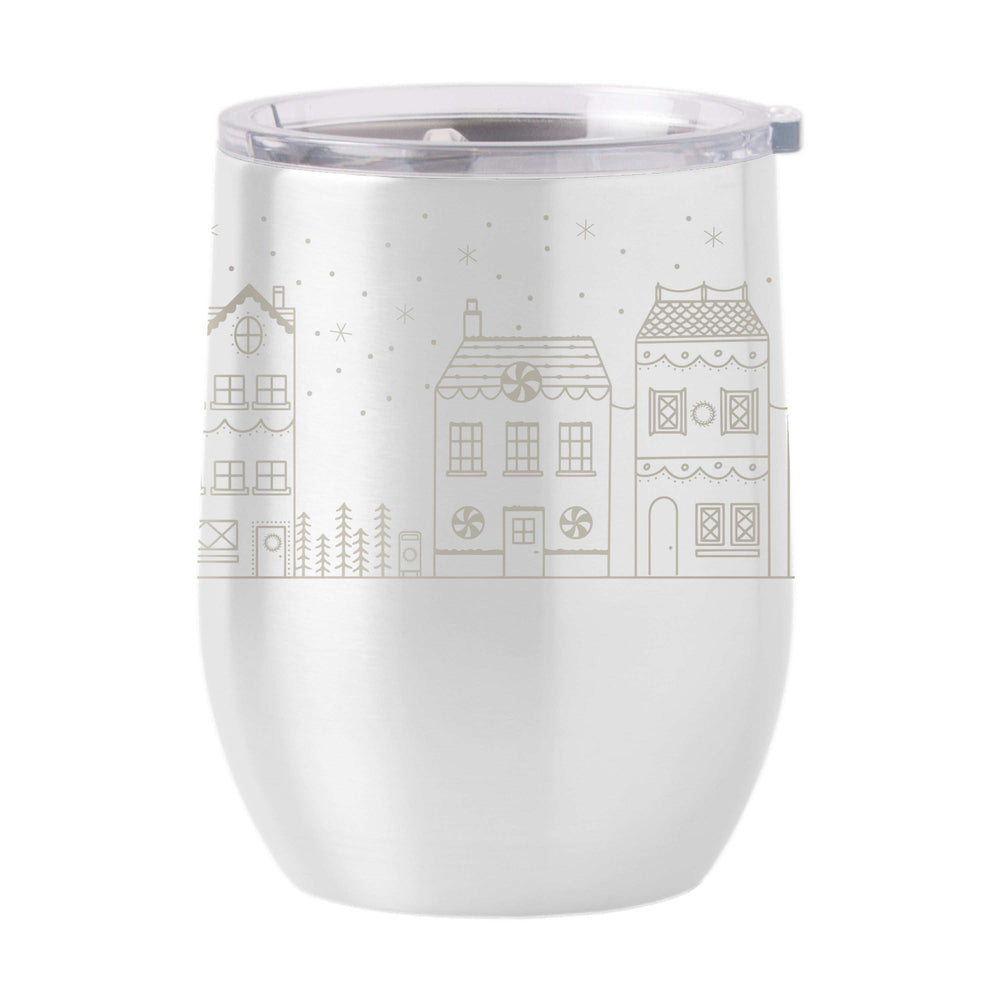 Christmas Village 16oz Stainless Curved Beverage - Logo Brands - Flyclothing LLC