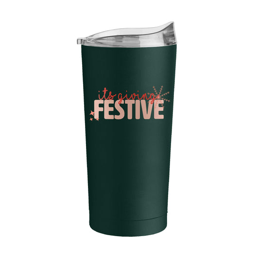 Christmas Festive 20oz Powder Coat Tumbler - Logo Brands - Flyclothing LLC