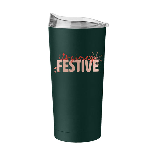 Christmas Festive 20oz Powder Coat Tumbler - Logo Brands - Flyclothing LLC