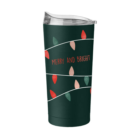 Christmas Merry and Bright 20oz Powder Coat Tumbler - Logo Brands - Flyclothing LLC