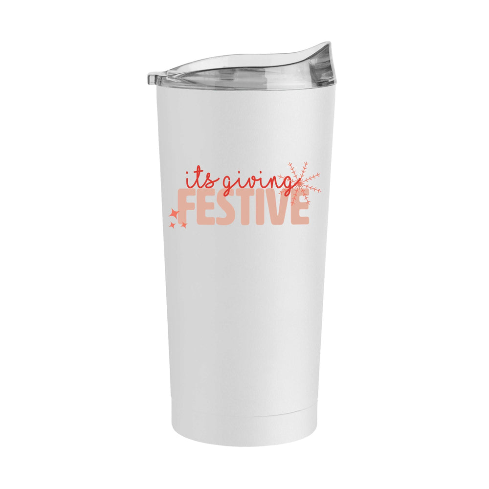 Christmas Festive 20oz Powder Coat Tumbler - Logo Brands - Flyclothing LLC
